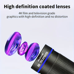 HD Monocular Telescope With Phone Clip Zoom Lens for Concert