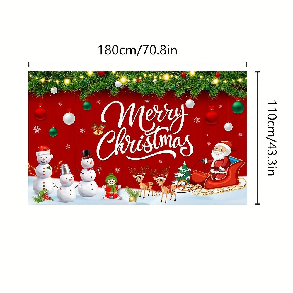 Christmas Santa Claus Driving Decorative Banner Background