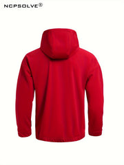 Men's Outdoor Hooded Windbreaker Jacket & Warm Pants