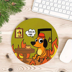 Gaming Mouse Pad Round Non-slip Rubber Mouse Pad for Office Computers Laptops