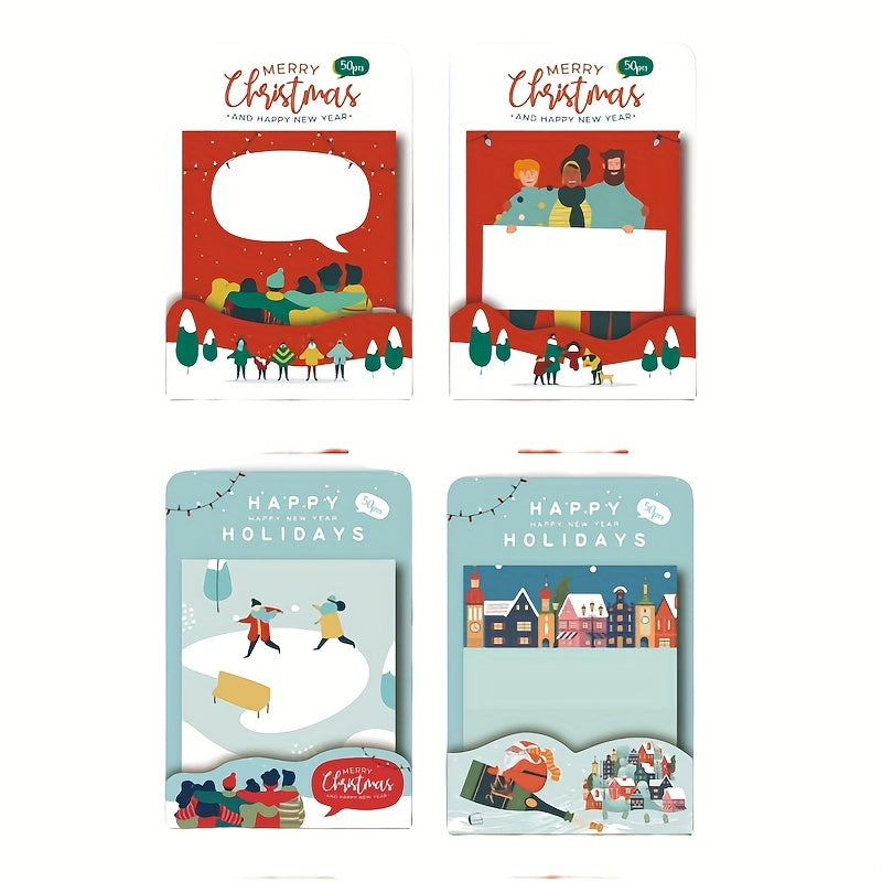 Christmas Cartoon Sticky Notes 50 Sheets Each