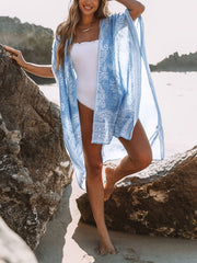 Boho Style Cover Up Shirt V Neck Women's Swimwear