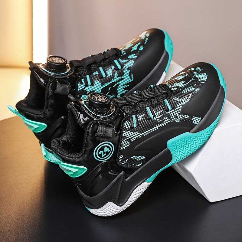 Boy's High Top Basketball Shoes Comfy Non Slip Casual Sneakers