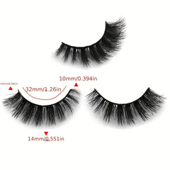 7 Pairs Full Strip 14mm Fluffy Wispy False Eyelashes