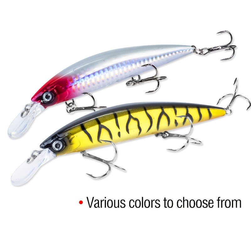 6pcs 36g Long Hard Bait Three Treble Hooks Fishing Lure Bionic Minnow Bait