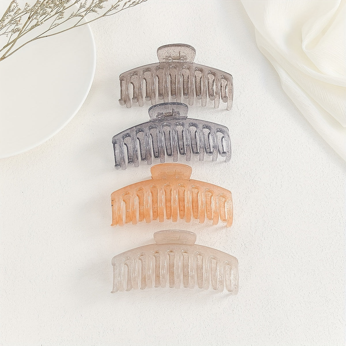 Glitter Hair Claw Clip Style Hair Claw Nonslip Ponytail Holder