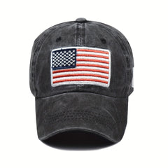 Men's Flag Embroidered Cotton Baseball Cap