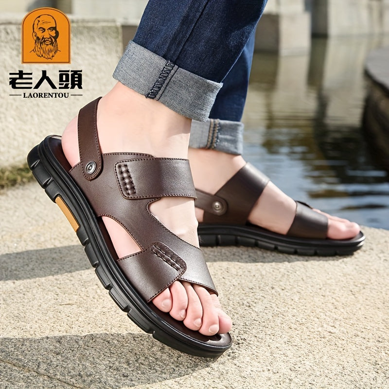 LAORENTOU Men's Non Slip Sandals Comfy Beach Shoes