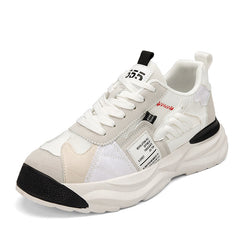 Men's Patchwork Lace up Sneakers Athletic Shoes