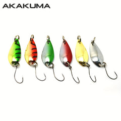 6pcs Single Hook Sequined Metal Fishing Spinner Bait for Grass Carp