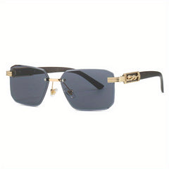 Ombre Lens Sunglasses Metal Leopard Decor UV400