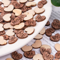Wooden Love Heart Lettering Wedding Table Decoration 100pcs