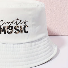 MUSIC Printed Bucket Hat Lightweight Casual Sunshade Fisherman Cap