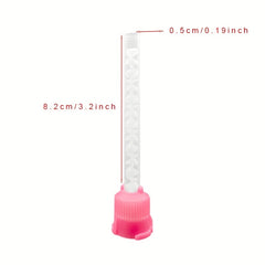 50pcs Dental Mixing Tips Pink Impression 1 1 Mixing Uniformly