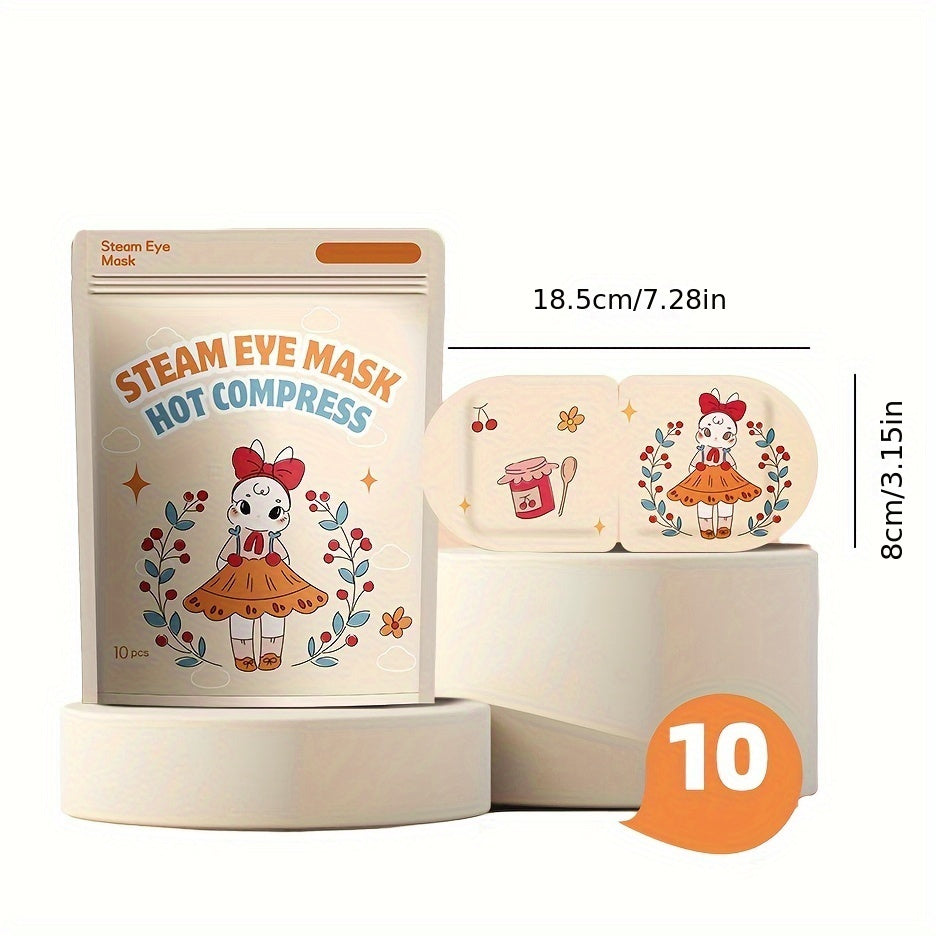 10 Steam Eye Masks Relieve Fatigue Heating Pad