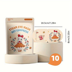 10 Steam Eye Masks Relieve Fatigue Heating Pad