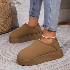 Women's Plush Lined Snow Boots Warm Furry Winter Shoes