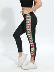 Geometric Print Yoga Pants High Stretch Slim Fit Legging
