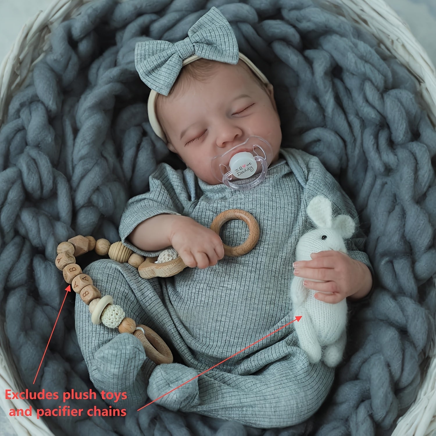 18 Inch Realistic Vinyl Levi Reborn Doll Fully Vinyl Body with Hand Painted Hair