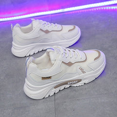Women's Breathable Mesh Sneakers Lace Up Outdoor Shoes Comfortable Platform