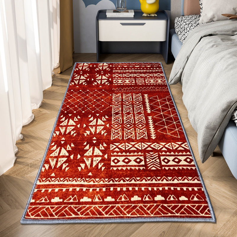 Geometric Pattern Loop Pile Fabric Rug - Various Sizes Available