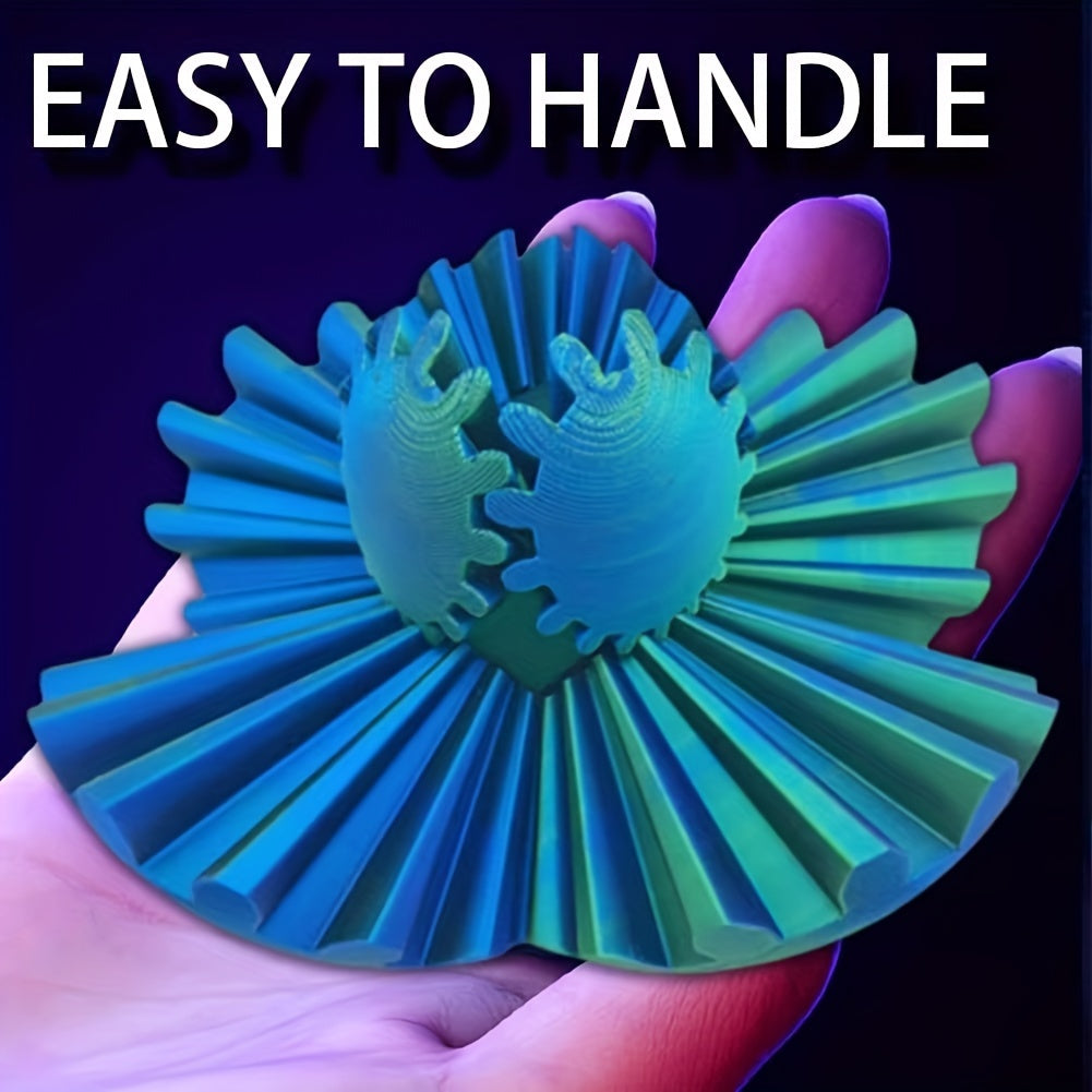 3D Printed Gear Sphere Fidget Toy Relax Spinner - Vibrant Gradient