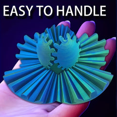 3D Printed Gear Sphere Fidget Toy Relax Spinner - Vibrant Gradient