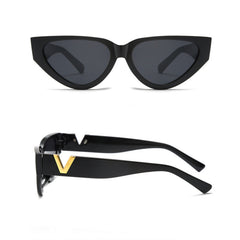 Ladies & Panda Stripe V Cat Eye Sunglasses