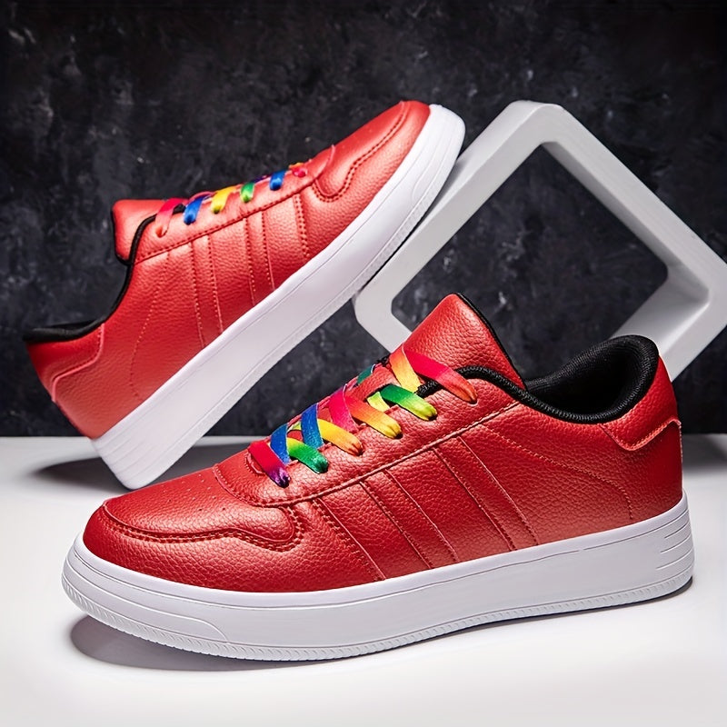Unisex Lace Up Low Top Skate Shoes Non Slip Sneakers