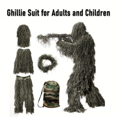 5 in 1 Ghillie Suit For Jungle CS Bird Watching Halloween Costume Prop