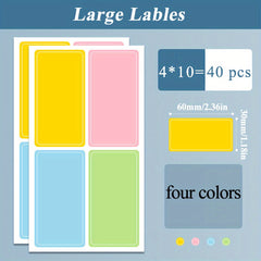 Colorful Label Stickers Waterproof Handwritten Self-adhesive Name Stickers