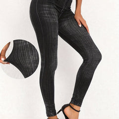Denim Print High Waist Leggings