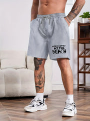 Men's Beach Print Comfy Summer Shorts Casual Loose Drawstring Shorts