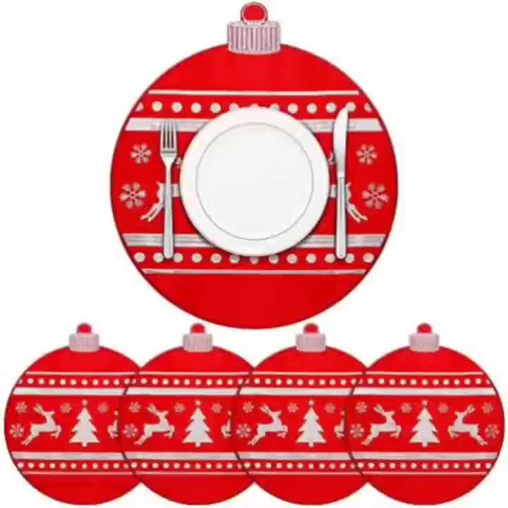 Polyester Snowman Table Runner Merry Christmas Embroidered Print