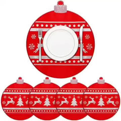 Polyester Snowman Table Runner Merry Christmas Embroidered Print