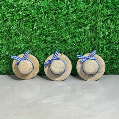 5pcs Mini Knitted Straw Hat Set Beach Hat DIY Doll Party Dress Up Headwear