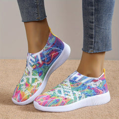 Rhinestone Decor Flat Slip On Casual Skate Shoes Women's Footwear