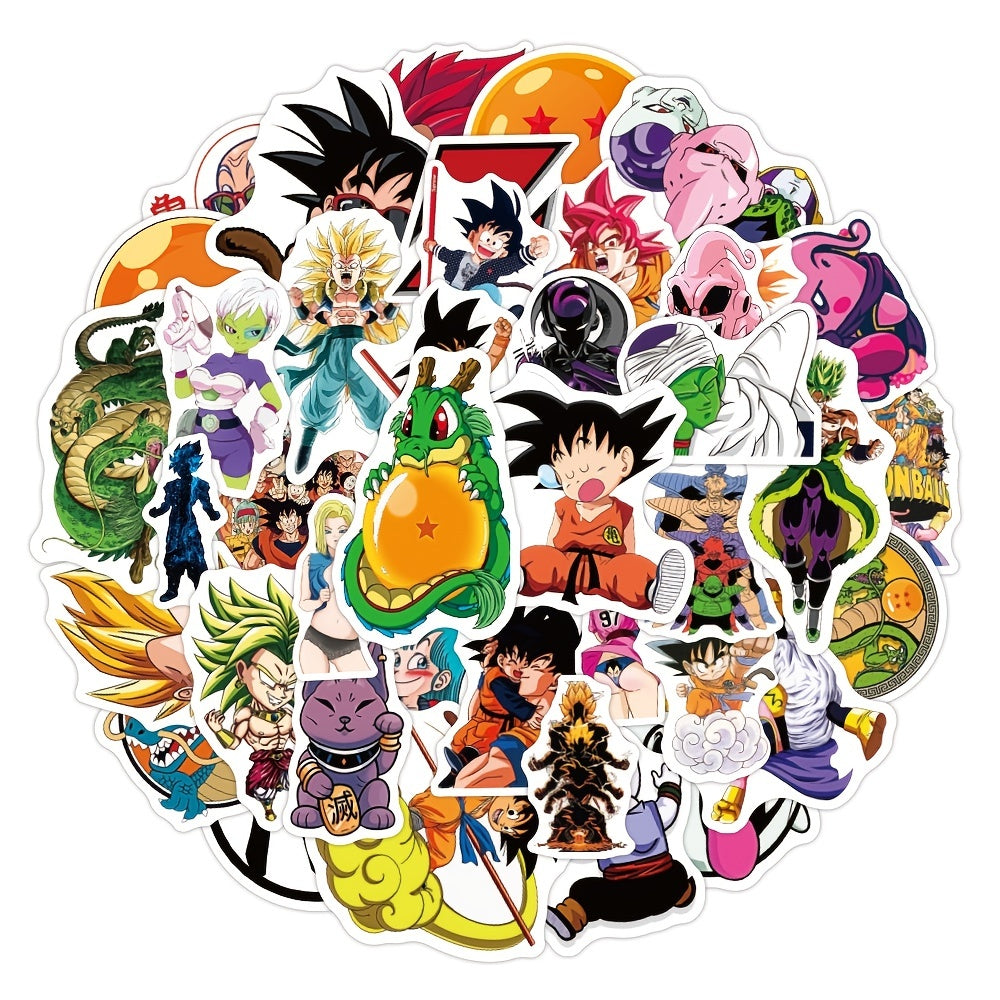 50pcs Anime Cartoon Pvc Waterproof Decorative Stickers For Kids