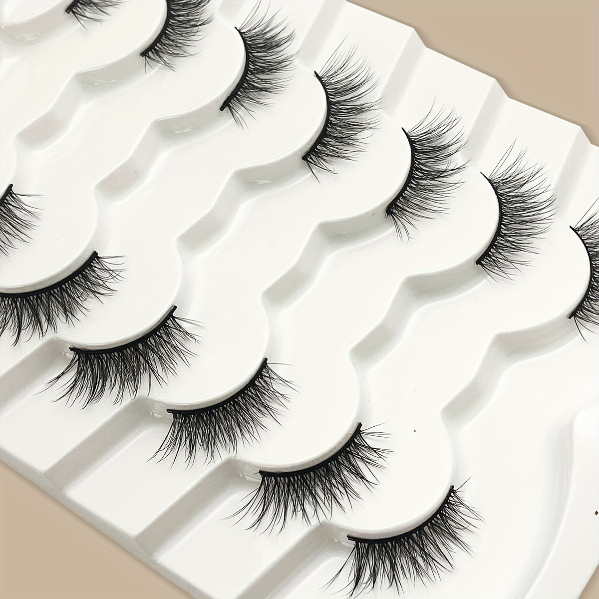 7 Pairs Cat Eye Faux Mink Lashes Cluster Fluffy False Eyelashes