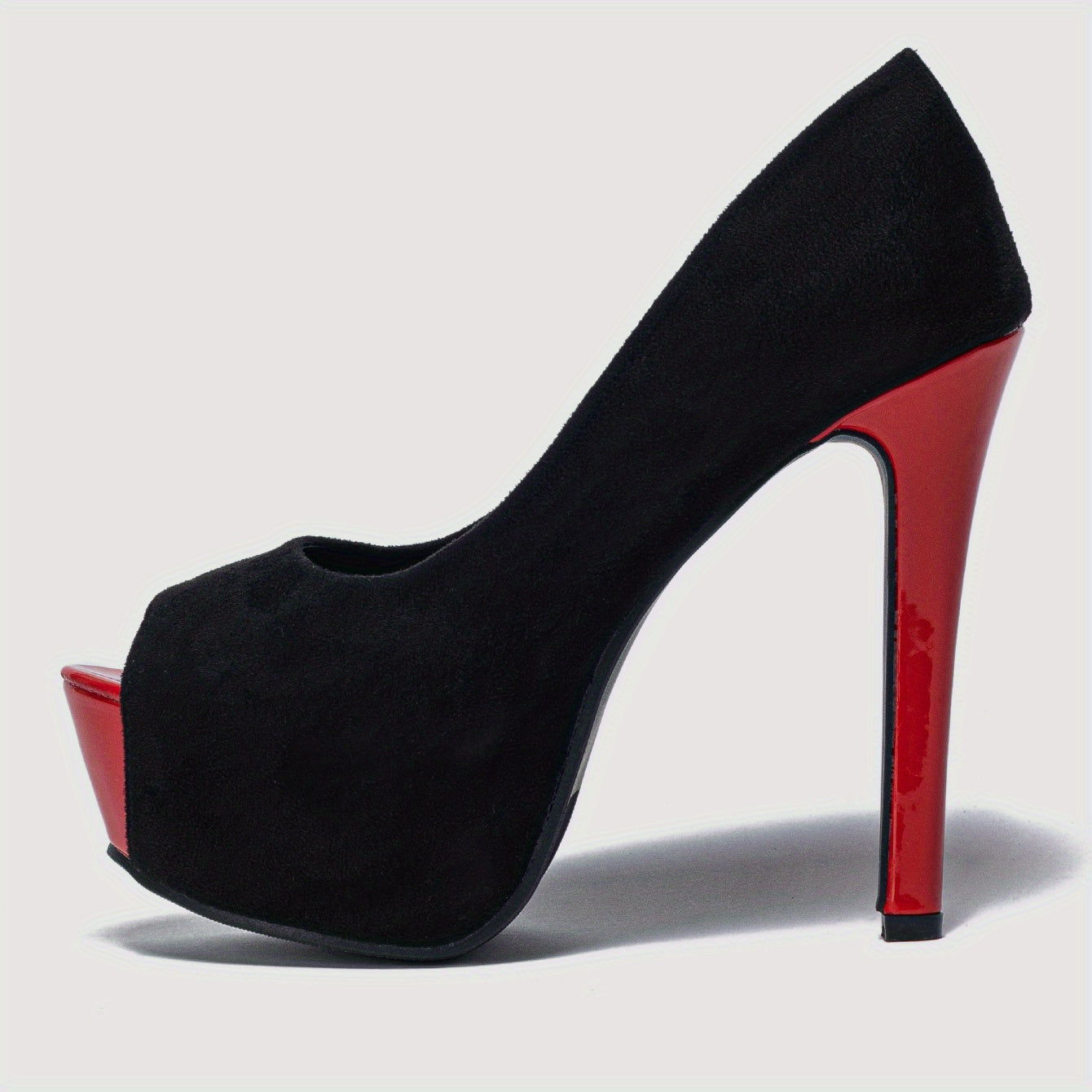 Women's Red Stiletto Heeled Pumps Peep Toe Party Heels