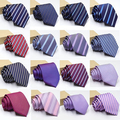 Business Formal Striped Tie Mens Stripe Silk Tie Classic Striped Jacquard Tie