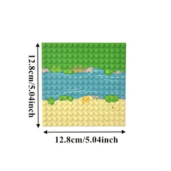 Small Particle Building Blocks Beach Grassland Scene Base Plate