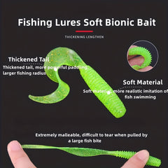 50pcs 5 6 Bionic Swimbaits Soft Lure Trout Crappie Bass Fishing