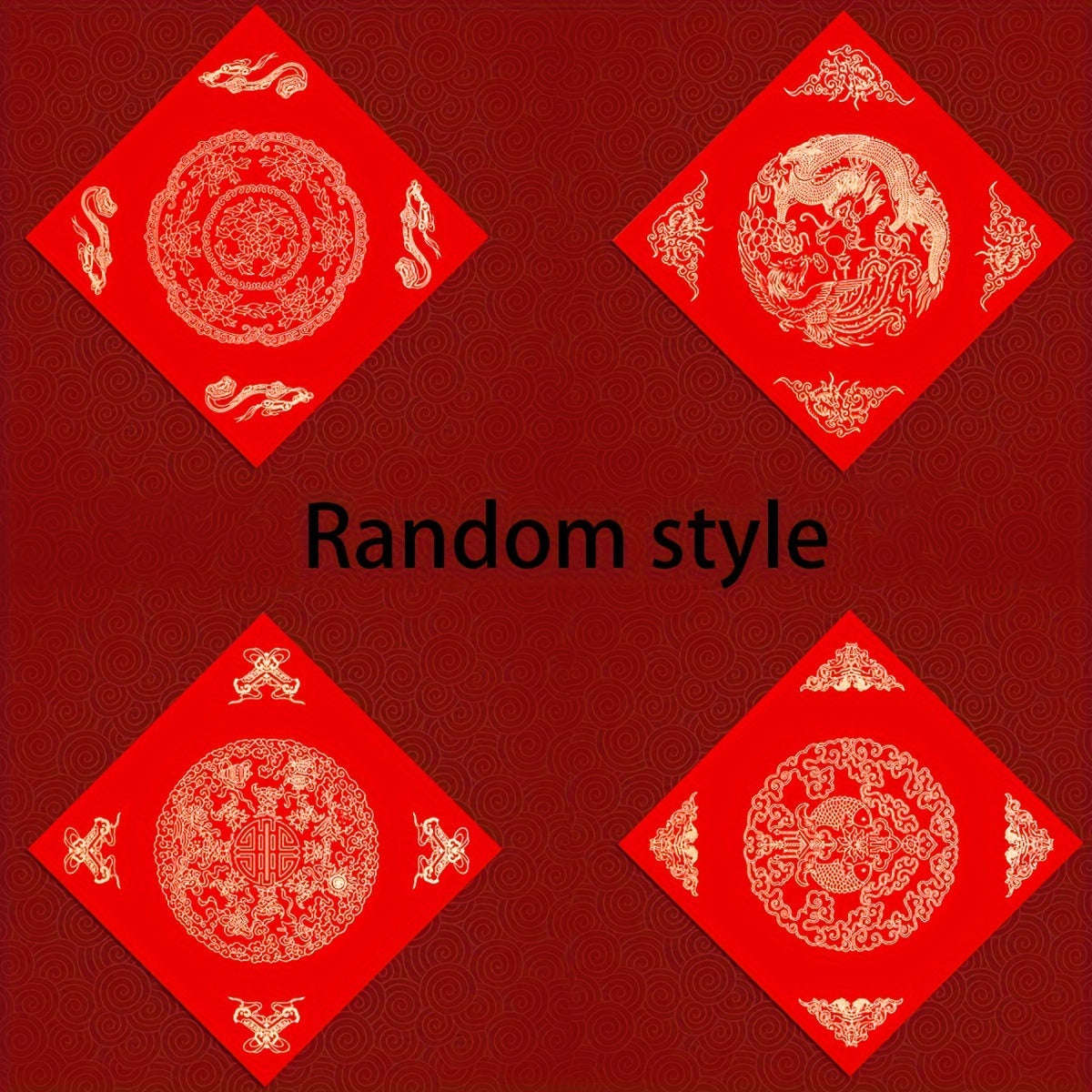 20pcs Red Spring Blank Rice Paper Spring Couplet for Winter Christmas Decor