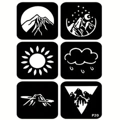 20 Sheets Tattoo Stencil Kit Reusable Airbrush Temporary Tattoos Stencils