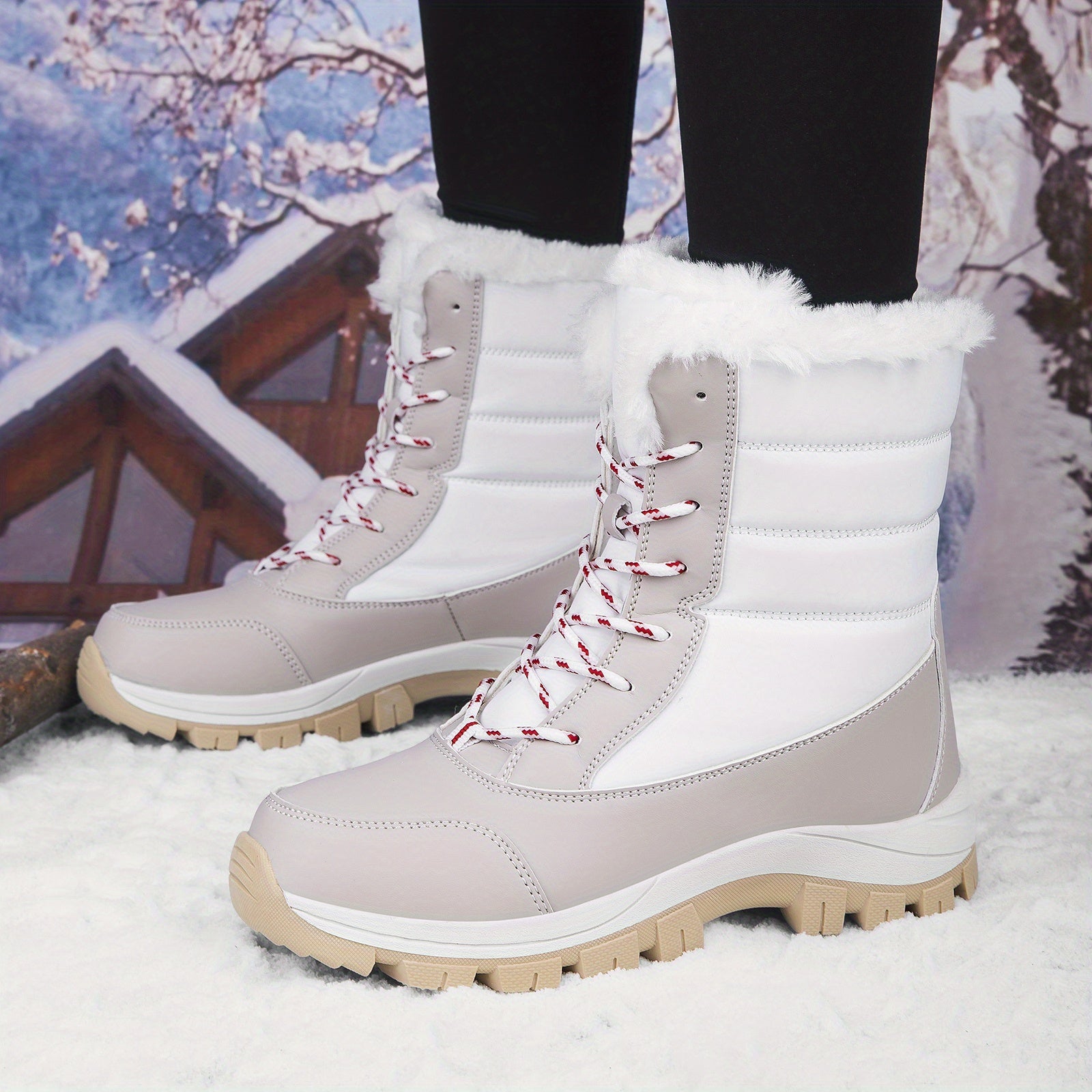 Women's Thick Snow Shoes High Tube, Non-slip, Warm & Wear Resistant