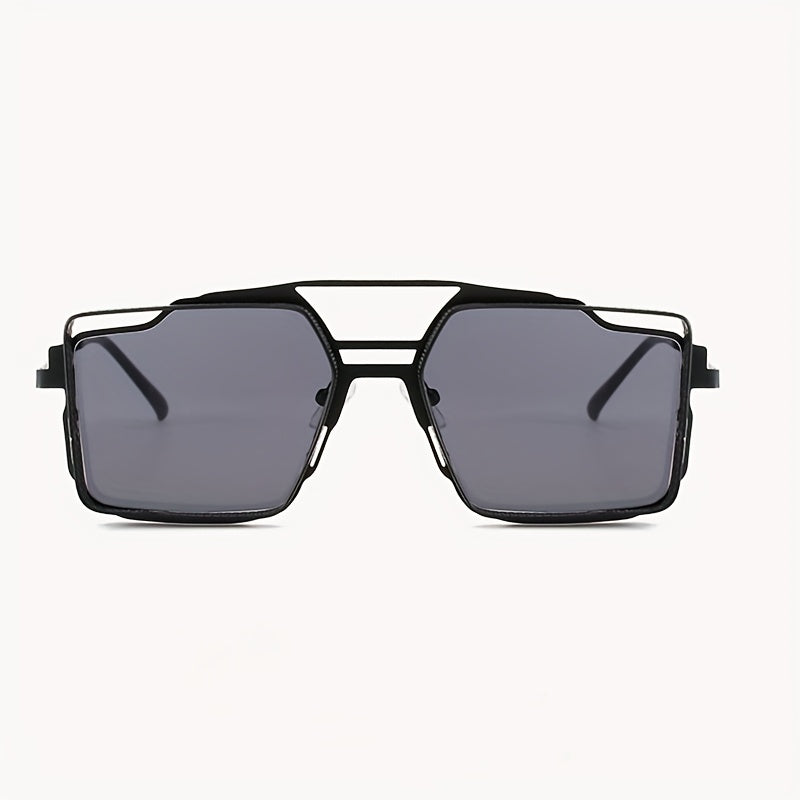 Men's Retro Steampunk Sunglasses Vintage Hollow Square Sunglasses
