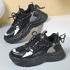 Women's Chunky Sneakers Heighten Casual Wear Resistance Non Slip Running Shoes