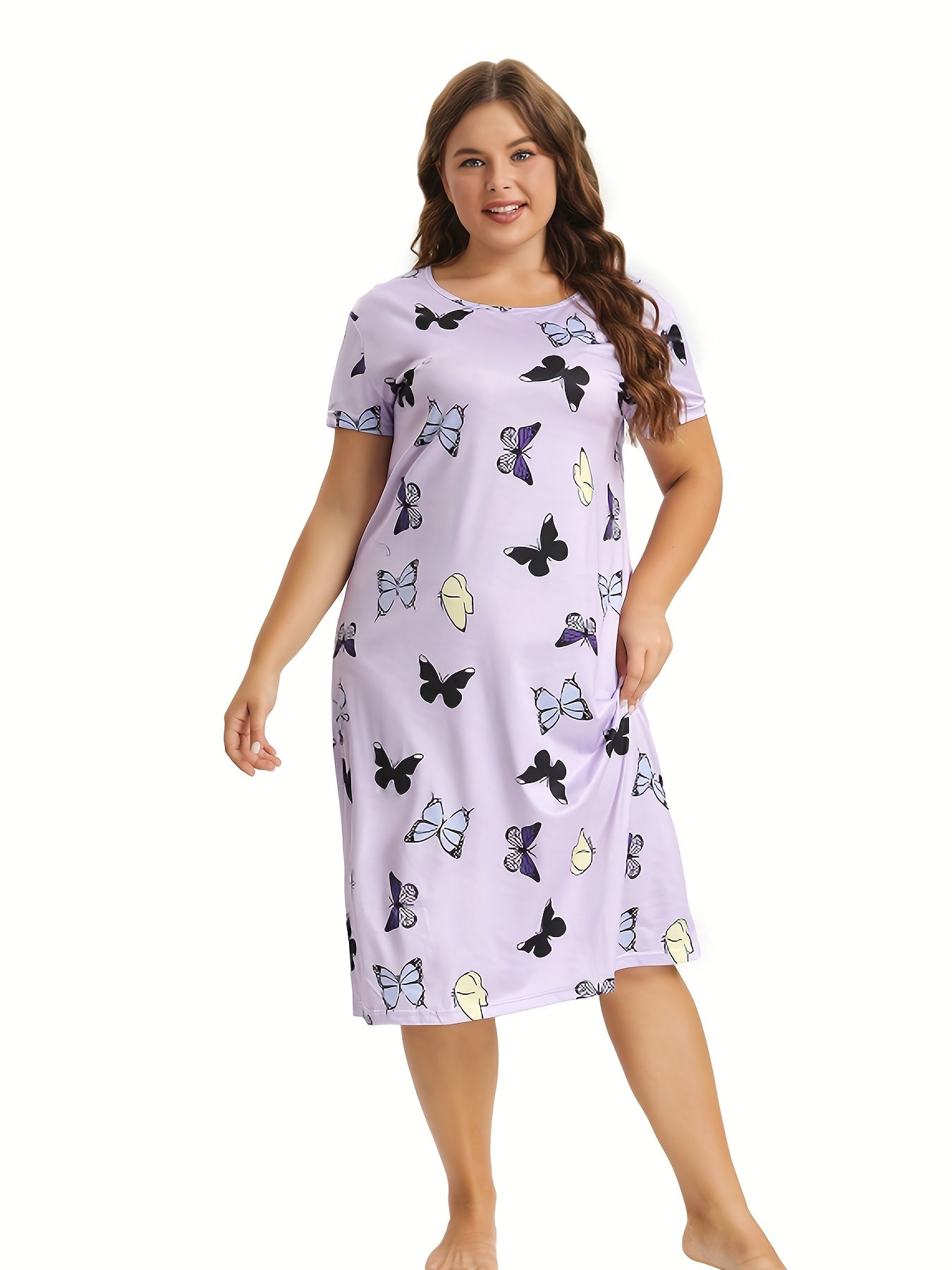 Butterfly Print Casual Nightdress