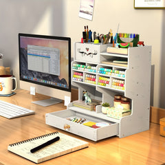 Pen Holder Drawer Office Supplies Stationery Box Storage Rack